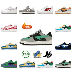 BAPESTASK8 Projektant Sta Bapessta Shoe Sk8 Low Men Kobiety Patent skórzany czarny biały kamuflaż ABC Camoflage Sports Sport Bapely Treakers Treakers Outdoor Shark