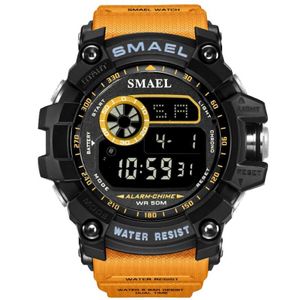 Herrklockor Smael -märke för män som simmar militära armbandsur 50m vattentät elektronisk klocksport Multifunktion 2692
