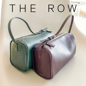 Kvinnor The Row Clutch Tote Lunch Bag Luxurys handväska och handväska mode axel underarm designers väskor mens brun läder crossbody hobo pochette dragkedja fåfänga väska