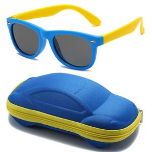 Classic Silicone UV400 for Boys Girls TR90 Goggles Children Sunglasses UV Protection Kids Eyewear L2405