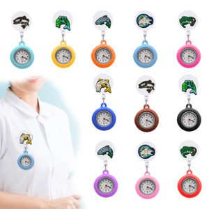 Zegarki dla dzieci i kruche pielęgniarki pielęgniarki zegarek broszka broch fob ze zegarek z Sile Case Hang Medicine Zegar Hospital Med Otao9