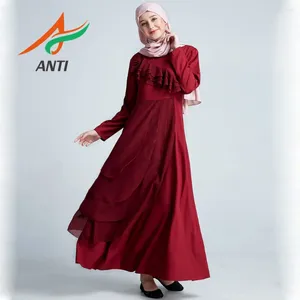 Party Dresses ANTI Women Plus Size Burgundy Evening Dress Elegant Scoop Satin Formal Gowns Celebrity A-Line Wedding Muslim Custom