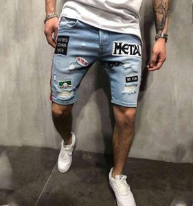 2022 Men039s Fashion Jeans Pierced Embroidery Oem Shorts019626862