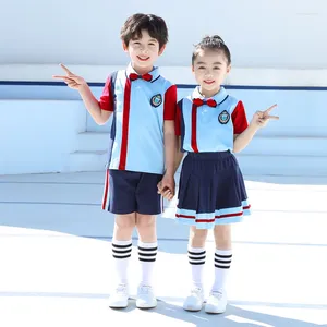 Clothing Sets Kindergarten Uniforms Summer Clothes Skirt School Short Sleeve Suit Korean China-Chic Sports Style Children's Korea