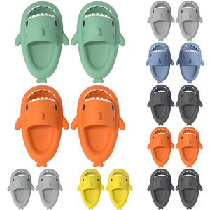 45 Mens Women Shark Summer Home Solid Color Couple Parents Outdoor Cool Indoor Household Funny Slippers GAI