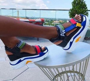 Sandals Fashion Platform Women Shoes Summer Super High Heels Ladies Casual Wedge Chunky #yO3o5875980