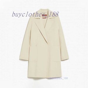 Kurtki damskie Wool Blend Coats Designer Trench Płaszcz 2024 Nowy wiosenny jesienna jesień Środkowa długość Koreańskie ubrania zimowe z paskiem TDC0