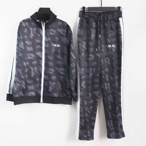 Palm Tracksuit Mens Womens Jacket Tracksuits 트랙 재킷 및 바지 세트 면화 혼합 스포츠웨어 클래식 스타일 디자이너 트랙 슈트 남자 고품질