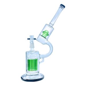 Hot Selling Clearance Microscope Bong Glass Water Pipe rökrör, med 2 Percs skålar 18 mm manliga leder
