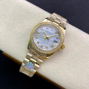 WATES WATCH 31 مم حزام من الفولاذ المقاوم للصدأ معصم الماس WRISTWATCH التصميم المائي للرجال الساعات الميكانيكية التلقائية بالكامل مونتر دي لو 257S