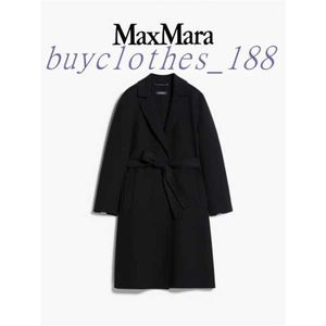 Kvinnorjackor Wool Blend Coats Designer Trench Coat 2024 Ny Spring Autumn Mid Length Korean Fashion Winter Clothes With Belt 38QV