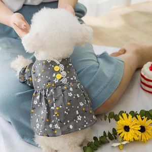 Dog Apparel Fashion Pet Dress Beautiful Lovely Breathable Summer Button For Puppy Kitten Cats Clothes Accessories Supplies