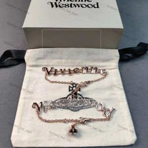Designer Luxury Jewelry Viviane Westwood Armband Satellite Viviane Jewerly Western Empress Dowager Cut Letter Armband Female Light Luxury Personaliserad CA4