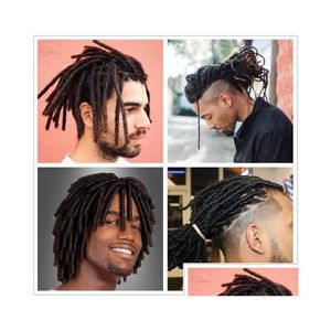 Hårbulkar svartbrun humanhair dreadlocks cogheted hiphop stil reggae cture dreadlock för män kvinnor 10pcsbundle6120712 drop deli dhufy