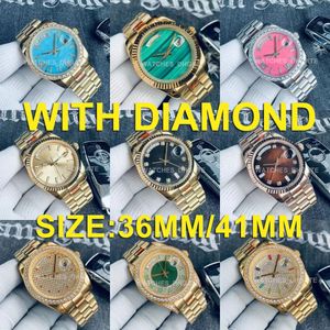 Mens Wysokiej jakości projektant Daydate 36-41 mm mechaniczny automatyczny Diamond Rol Watch for Man Watches