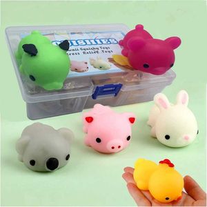 Decompression Toy 5 childrens random large size 3-inch Kawaii squishies Mochi animal stress relief gift rabbit toy party discount WX