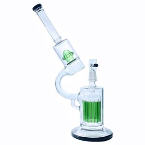 Ny Amazing Function Microscope Bong Glass Water Pipe Rökning Rör med 2 PERCS-skålen 18,8 mm manlig led (GB-290)