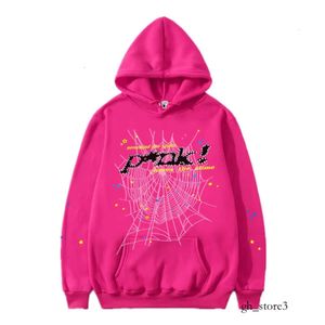 Sp5ider Bluzy Męki Kobiety Bluzy Młody bandyci Wysokiej jakości projektanci Hip Hop Pink Web Puff Print SP5IDER Hoodie 1 1 555555 Bluzy Anioła ciężka tkanina pullover 776