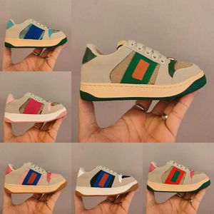 Casual Shoes Web Stripe Kid's Screener Sneaker Shoes Vintage Infant Toddler Designer Lux Running Shoes 70s Classic Trainers Storlek 24-35