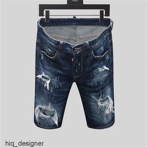 Summer Style Brand Italy Jeans Mens Slim Short Men denim Byxor Zipper striphål Blue Shorts för 210723 dsquares dsqureditys 2 dsquards bz9e