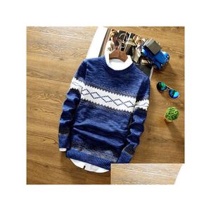 Mens Sweaters Brand Social Cotton Thin Men Plover Casual Clogheted Striped Knitted Sweater Mascino Jersey Clothes Drop Delivery Appa Dhrv3