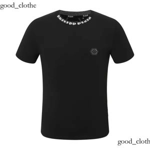 pleinxplein koszula męskie koszulki oryginalne design letnia koszula plein T-shirt pp bawełna koszulka krążkowa krótki rękaw czarny biały kolor philipe plein T-shirty 109