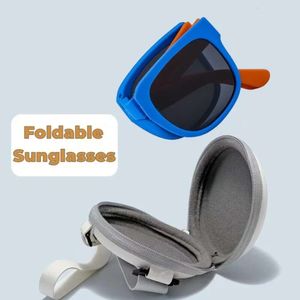 Kids Folding Sunglasses Boys Girls Brand Design Square Glasses Children Eyewear Baby Shades Outdoor Protection UV400 L2405