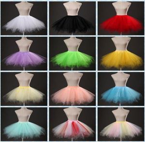 Sprzedawanie cukierków Kolor Dress Akcesoria ślubne Petticoats Elastyczna różnica w talii Kolor Tiule Tutu spódnice dla kobiet8895386