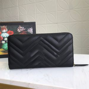 Luxury designer soho double zipper high quality female designer wallet men and women long wallet card holder passport holder female lon 261r