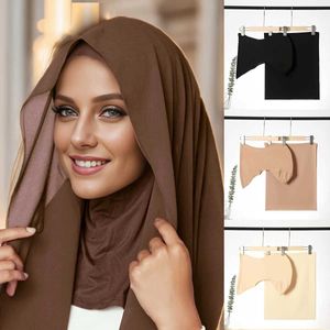 Банданас Durag Solid Color Мусульманский шифоновый шифоновый шарф -шарф Мода Женщины Рамадан Лонг Шлс Бандана Туан Главная Шарф Классическая Голова WR J240516