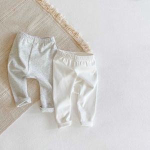 Trousers 0-3T newborn baby boy and girl pants cute cotton stretch pants casual ordinary mens clothing newborn clothing d240517