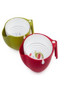 Creative Double Drain Basket Bowl Rice Washing diskbänk sile nudlar grönsaker frukt kök gadget färgning3677535