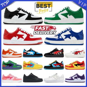 Designer Casual Shoes for Stases Men Women Fashion Sneakers Black Leather White Royal Blue Orange Camo Green Pastel Pink Nostalgic Grey Mens Outdoor Trainers