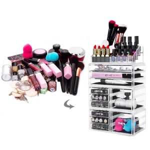 4pcs / Set Plastic Cosmetics Storage Rack