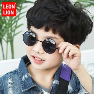 Leonlion 2023 runda varumärkes solglasögon barn söta glas för pojke/tjejspegel oculos de sol feminino l2405