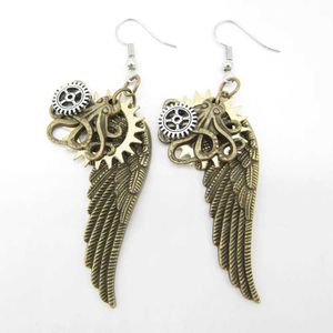 Dangle Chandelier Cykopv Original Design Octopus/Butterfly/Owl/Dragonfly/Phoenix Head/Vintage Gear Steam Punk Drop Earrings Fashion Jewelry d240516