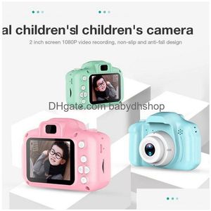 Toy Cameras X2 Children Mini Camera Kids Educational Toys For Baby Gifts Birthday Gift Digital 1080P Projection Video Shooting Drop Dhnfw