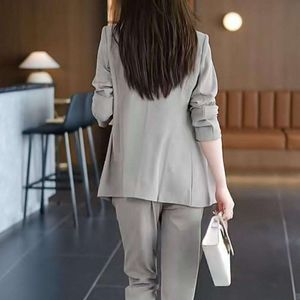 3 PCS/세트 레이디 복장 여성 카디건 조끼 코트 바지 단수형 공식 비즈니스 옷 재킷 바지 탑 정장
