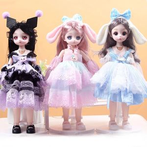 30 cm 16 Girl Princess Doll Set 23 Joints Moverble BJD With Clothing Dress Dolls Girls Present Toys 240516