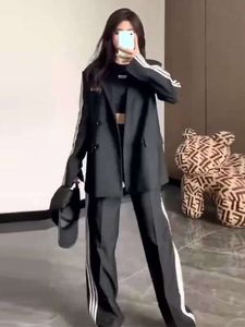 Leisure Women's 2024 Spring and Autumn New Fashion Suit Top Wide Leg Pants Age Reducing Two Piece Set