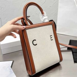 Ny vintage trendobjekt Canvas Tote Simple Fashion Crossbody Bag Vertikal handväska tryckt Hög utseende nivå avtagbar bälte CH -väska 22