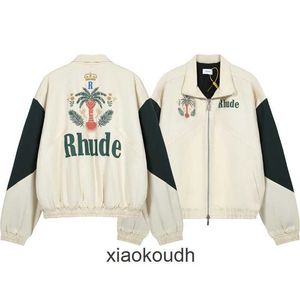 ハイストリートココナッツツリーカプセルメンズジッパージャケットカジュアルコート1：1のオリジナルラベルのRhudeハイエンドデザイナージャケット