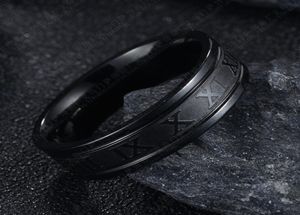 2020 Vintage Roman Numerals Temperament Fashion 6mm Width Stainless Steel Rings for Men Jewelry Gift 823 T27970580