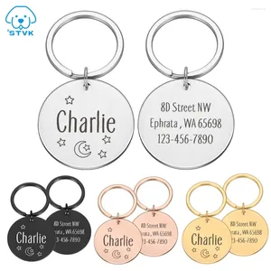 Dog Tag Cat ID Custom Free Engraving Personalized Collar Pet Charm Name Pendant Bone Necklace Puppy DIY Accessory