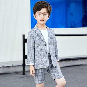 Ternos 2020 Casas de casamento infantis +shorts 2pcs Conjunto de roupas Flower Boys Frost