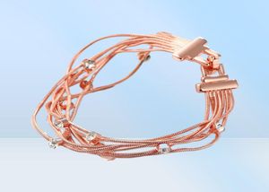 Bracelets jóias de jóias de cristal Chain Chain Bracelet Toggleclasps Rhinestone Rose Gold Bated Tin Lelloy Sweet Girl Party Gift1266793