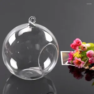 Świece 8 cm mini wiszący szklany chętnik Transparent Wazon Globes Candlestick Wedding Party Domowa dom