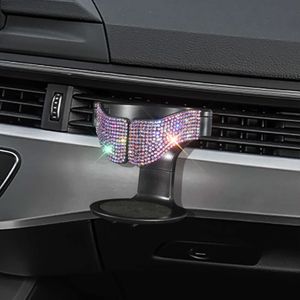 Ny Air Vent Outlet Drink Cup Holder Diamond Rhinestone Water Bottle Stand Dryck AshTray Mount Bling Car Accessories