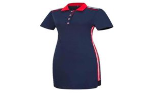 Kobiety Plus w rozmiarze krótkie rękawy Polo T Shirt Top Stripe Bodycon Midi Pencil Dress T1906082284264