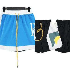 ブランドRhude Hot Mens Designer Men Short Women Print S M L XL Street Cotton Beach Pants Fashion Youth Mens Shorts S Rhudes